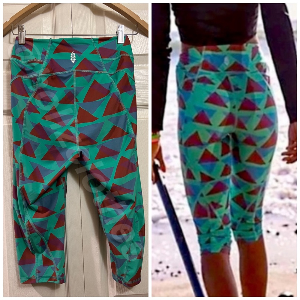 NWOT Free People Make Way Printed Rasher Legging Green S - Picture 8 of 11